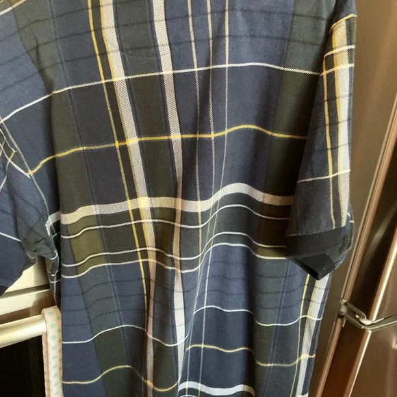 Chaps Ralph Lauren short sleeve preppy plaid polo. Size lg. flannel feel - Picture 7 of 9